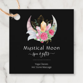 Boho Moon Crystals羽フラワーズ名刺 フェイバータグ