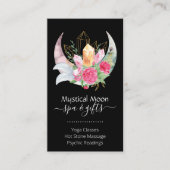 Boho Moon Crystals羽フラワーズ名刺 名刺 (正面)