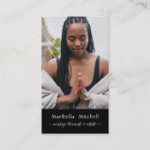 Boho Moon Crystals羽花縦写真 名刺 (正面)