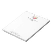 Boho Moon Crystals羽花Horizontal ノートパッド (回転)