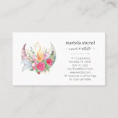 Boho Moon Crystals羽花Horizontal Bus 名刺 (裏面)