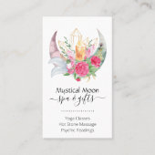 Boho Moon Crystals花の羽 名刺 (正面)