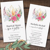 Boho Moon Crystals花の羽 名刺