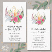 Boho Moon Crystals花の羽 名刺