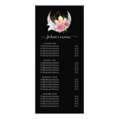 Boho Moon Crystals Feather Services価格表 ラックカード (正面)