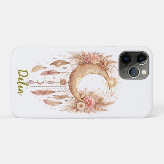 Boho Moon Mystical Vibe Case-Mate iPhoneケース (裏面(横))