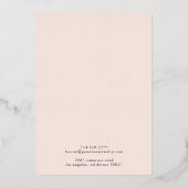 Boho Moon Phase | テラコッタイヤリングディスプレイカード 箔招待状 (裏面)