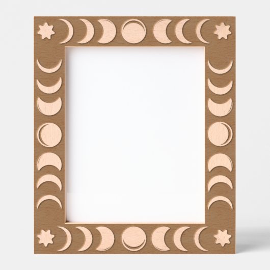 Boho Moon Phase Celestial Engraved Frame レーザー彫刻フレーム (正面)