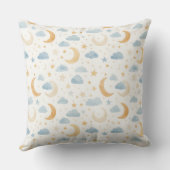 Boho Moon Stars Cloud Kids クッション (裏面)
