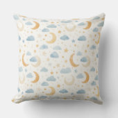 Boho Moon Stars Cloud Kids クッション (正面)