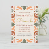 Boho Mother's Day Brunch Invitation Card 招待状 (スタンド正面)