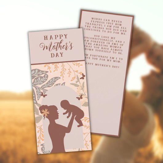 Boho Mother's Day Card (Rust/Peach) カード