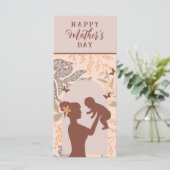 Boho Mother's Day Card (Rust/Peach) カード (スタンド正面)