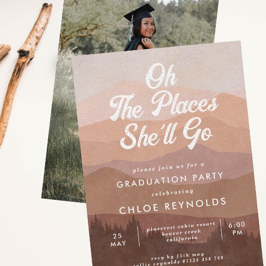 Boho Mountainsああ彼女が卒業する場所 招待状