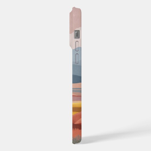 Boho Mountains Landscape Colorful Dreamy iPhoneケース (左側面)