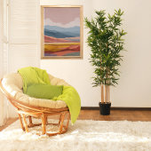 Boho Mountains Landscape Colorful Dreamy Retro ポスター