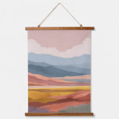Boho Mountains Landscape Retro Colorful Modern  吊り下げ型タペストリー (正面)