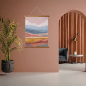 Boho Mountains Landscape Retro Colorful Modern  吊り下げ型タペストリー