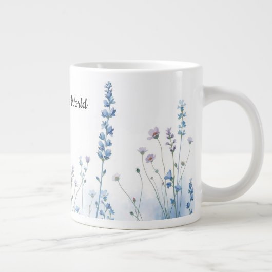 Boho Mummy’s Wildflowers Floral Aesthetic ジャンボコーヒーマグカップ (右)