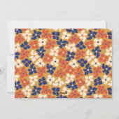 Boho Mustard Blueフローラクリスマスフォト シーズンカード (裏面)