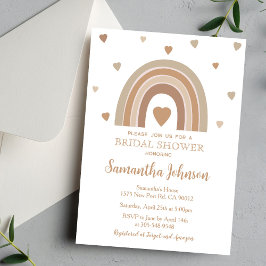 Boho Muted Rainbow Bridal Shower Invitation 招待状