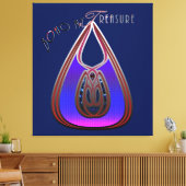 Boho My Treasure キャンバスプリント (インサイチュ (リビング))