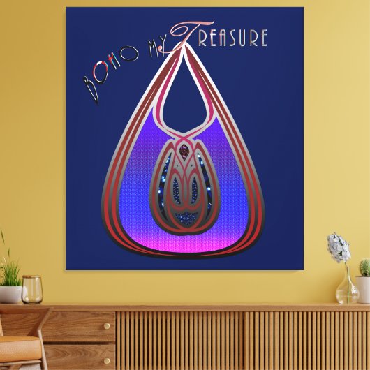 Boho My Treasure キャンバスプリント (インサイチュ (リビング))