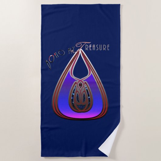 Boho My Treasure ビーチタオル (正面)