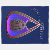 Boho My Treasure フリースブランケット (正面(横))