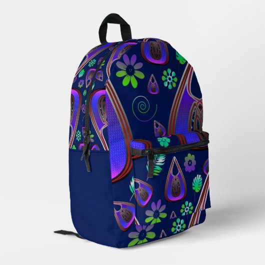 Boho My Treasure 0 Pattern プリントバックパック (裏面左端)