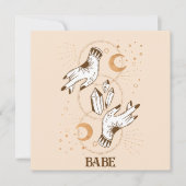 Boho Mystic Tarot Celestial Bachelorette    招待状 (正面)