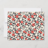 Boho Nature Rose Flower Spring Wedding Rsvp Card (裏面)