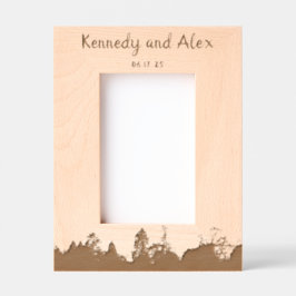 Boho Nature Rustic Anniversary Frame (portrait) レーザー彫刻フレーム