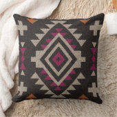 Boho Navajo Tribal Throw Pillow クッション (ブランケット)