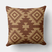 Boho Navajo Tribal Throw Pillow クッション (裏面)