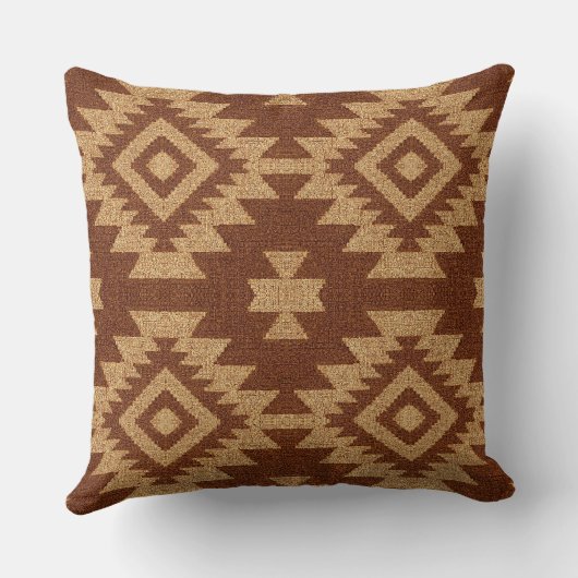 Boho Navajo Tribal Throw Pillow クッション (裏面)