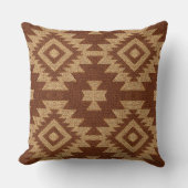 Boho Navajo Tribal Throw Pillow クッション (正面)
