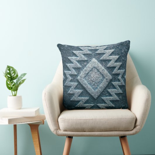 Boho Navajo Tribal Throw Pillow クッション (椅子)
