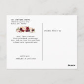 Boho Navyと金ゴールドフローラ結婚の皆様 ポストカード (裏面)