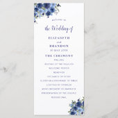 Boho Navy Flowers – Countryside Wedding プログラム (正面)