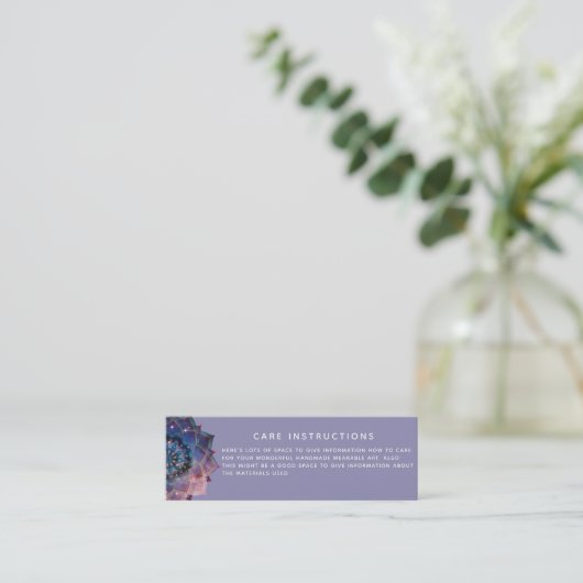 Boho Nebula Mandala、神秘的 スキニー名刺 (スタンド正面)