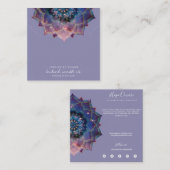 Boho Nebula Mandala、神秘的 スクエア名刺 (正面/裏面)