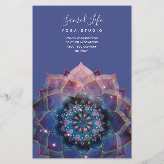 Boho Nebula Mandala、神秘的 チラシ (裏面)