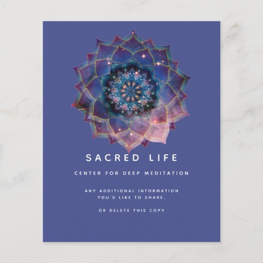 Boho Nebula Mandala、神秘的 チラシ (裏面)