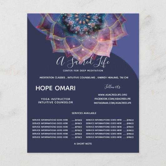 Boho Nebula Mandala、神秘的 チラシ (正面)