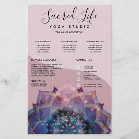 Boho Nebula Mandala、神秘的 チラシ (正面)