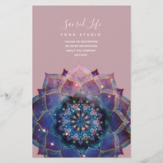 Boho Nebula Mandala、神秘的 チラシ (裏面)