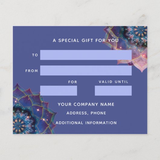 Boho Nebula Mandala、神秘的 チラシ (裏面)