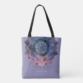 Boho Nebula Mandala、神秘的 トートバッグ (裏面)
