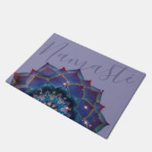 Boho Nebula Mandala、神秘的 ドアマット (アングル)